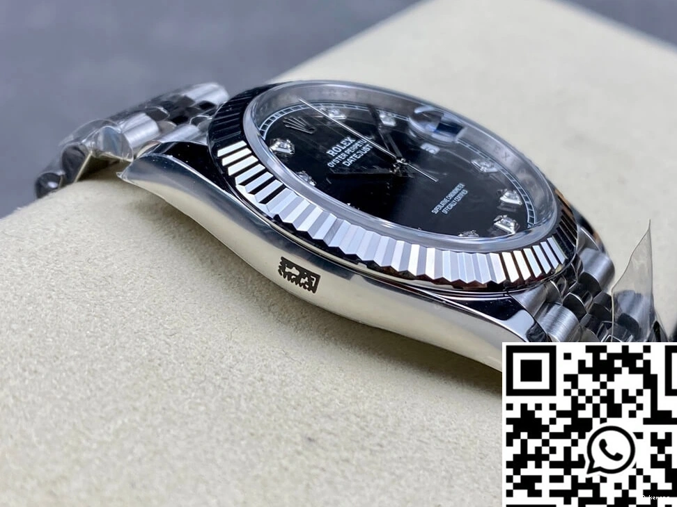 M126334-0012 Black Clean Datejust Dial Factory Rolex 0301